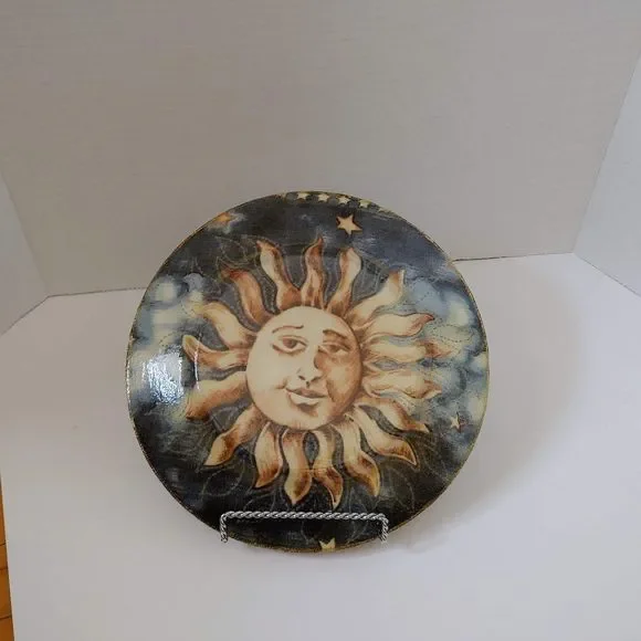 Sun Reverse Decoupage Decorative Plate - Picture 7 of 9
